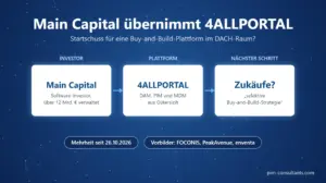Main Capital übernimmt 4ALLPORTAL: Plattform für Buy and Build im DACH-Raum